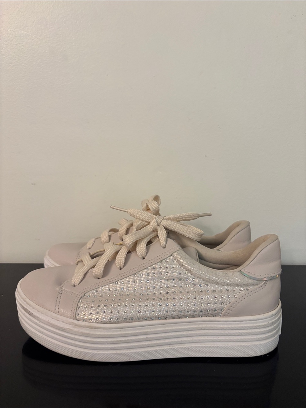 Brazilian‎ Viamarte Sparkly Studded Platform Sneakers